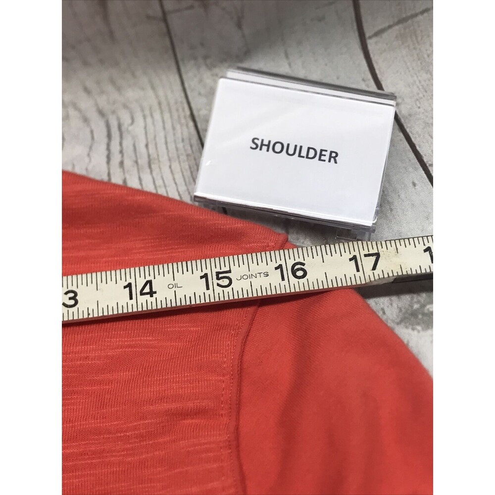 Neon Buddha Women's Shacket Size Medium Long Sleeve Statement Buttons Orange - Picture 9 of 14